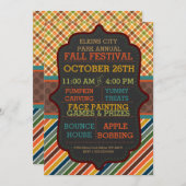 Herbstfest - Party Herbst - Einladung (Vorne/Hinten)