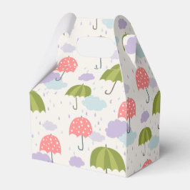 Herbstfest Raintag mit Schirmmuster Geschenkschachtel