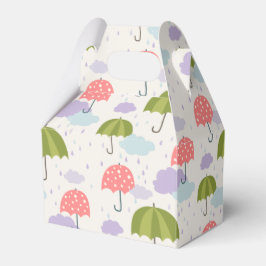 Herbstfest Raintag mit Schirmmuster Geschenkschachtel