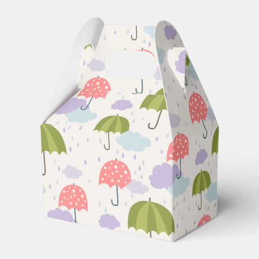 Herbstfest Raintag mit Schirmmuster Geschenkschachtel (Vorderseite)