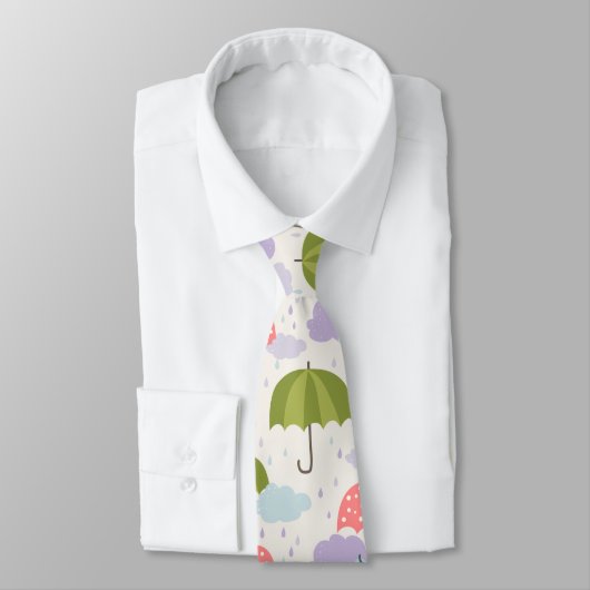 Herbstfest Raintag mit Schirmmuster Krawatte (Gebunden)