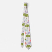 Herbstfest Raintag mit Schirmmuster Krawatte (Rückseite)