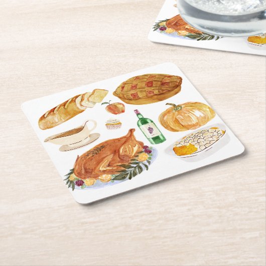 Herbstfest Rechteckiger Pappuntersetzer (angewinkelt)