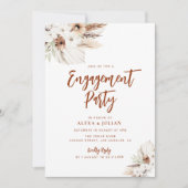 Herbstfest Terracotta Engagement Party Einladung (Vorderseite)