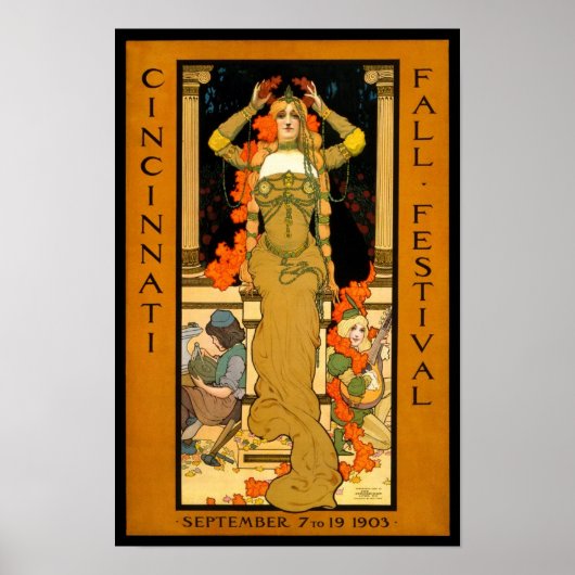 Herbstfestival 1903. Vintage Werbung Poster (Vorne)