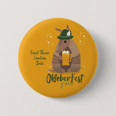 Herbstfestival Beer Drinks Armadillo Texas Button (Vorderseite)