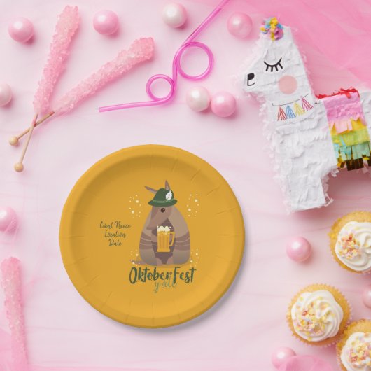 Herbstfestival Beer Drinks Armadillo Texas Pappteller (Party)