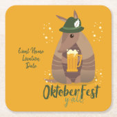 Herbstfestival Beer Drinks Armadillo Texas Rechteckiger Pappuntersetzer (Vorderseite)