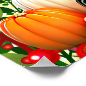 Herbstfestival Berries Trauben Weißer Pumpen Poster (Ecke)