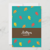 Herbstfestival - Brandstiftung Party Einladungen (Rückseite)