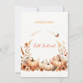 Herbstfestival Einladung (Vorderseite)