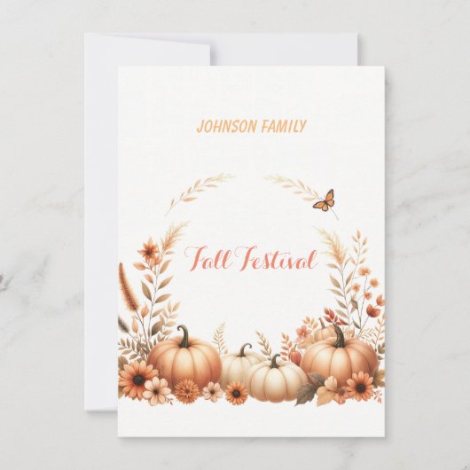 Herbstfestival Einladung (Vorderseite)