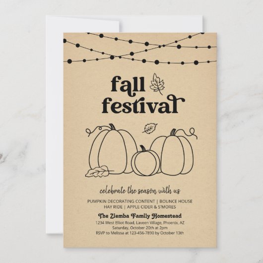 Herbstfestival - Einladung (Vorderseite)