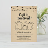 Herbstfestival - Einladung (Stehend Vorderseite)