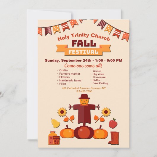 Herbstfestival Einladung (Vorderseite)