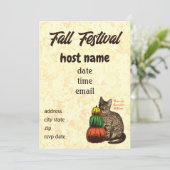 Herbstfestival Einladung - Herbstpumpen (Stehend Vorderseite)