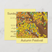 Herbstfestival Farbiger Baum Einladung (Vorne/Hinten)