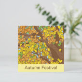 Herbstfestival Farbiger Baum Einladung (Stehend Vorderseite)