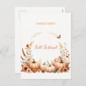 Herbstfestival Feiertagspostkarte (Vorne/Hinten)