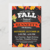 Herbstfestival Geburtstagsparty Einladung (Vorderseite)