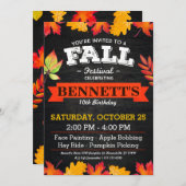 Herbstfestival Geburtstagsparty Einladung (Vorne/Hinten)