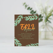 Herbstfestival Grüne Flyer Einladung Postkarte (Stehend Vorderseite)