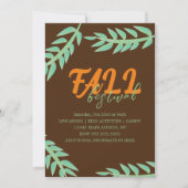 Herbstfestival Grüner Flyer Einladung (Vorderseite)