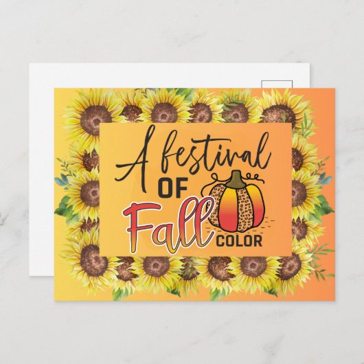 Herbstfestival im Herbst Postkarte (Vorne/Hinten)