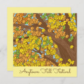 Herbstfestival Individuelle Blätter Einladung (Vorne/Hinten)