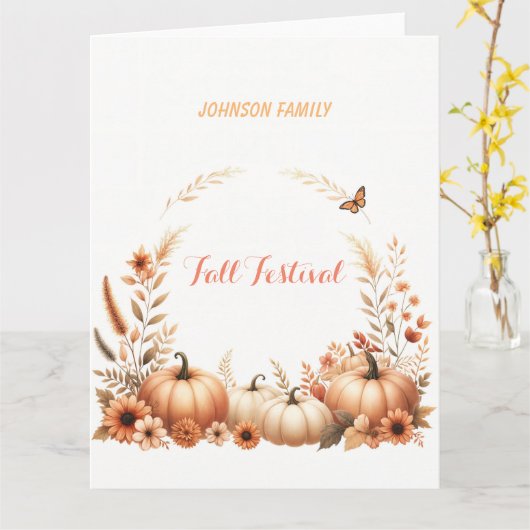 Herbstfestival Karte (Gelbe Blume)