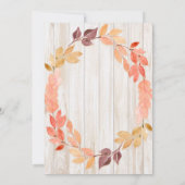 Herbstfestival lässt Einladung (Rückseite)