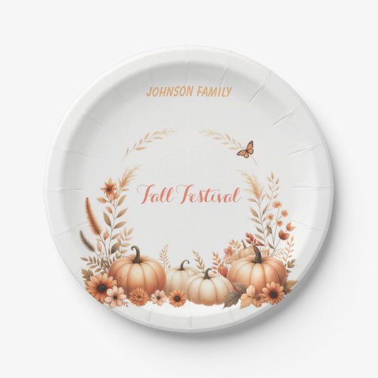 Herbstfestival Pappteller (Vorderseite)