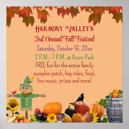 Herbstfestival Poster (Vorne)