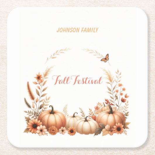 Herbstfestival Rechteckiger Pappuntersetzer (Vorderseite)