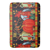 Herbstfestliche antike Malerei Pumpkin Dekoration Badematte (Vorderseite Vertikal)