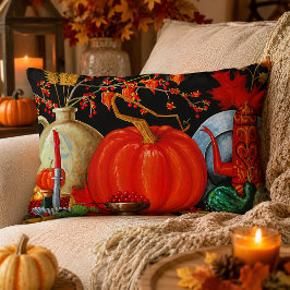 Herbstfestliche antike Malerei Pumpkin Dekoration Dekokissen