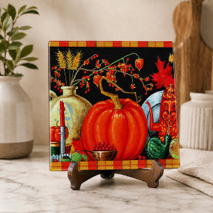 Herbstfestliche antike Malerei Pumpkin Dekoration Fliese