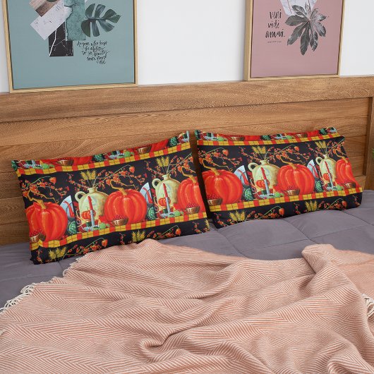 Herbstfestliche antike Malerei Pumpkin Dekoration Kissenbezug