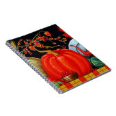 Herbstfestliche antike Malerei Pumpkin Dekoration Notizblock (Rechte Seite)