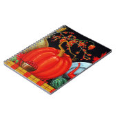 Herbstfestliche antike Malerei Pumpkin Dekoration Notizblock (Linke Seite)