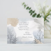 Herbstfeuer Beileid Dankeschön Karte (Stehend Vorderseite)