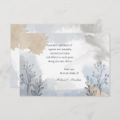 Herbstfeuer Beileid Dankeschön Karte (Vorne/Hinten)