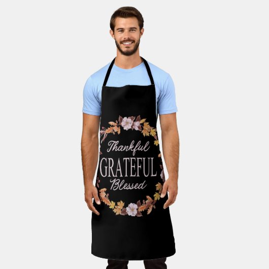 Herbstfeuer dankbar dankbar, gesegnet schürze (Getragen)