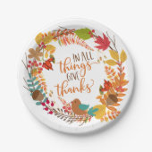 Herbstfeuer danken pappteller (Vorderseite)