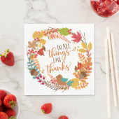 Herbstfeuer danken serviette (Beispiel)