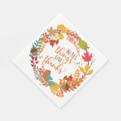 Herbstfeuer danken serviette (Ecke)