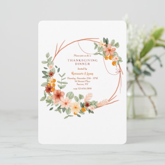 Herbstfeuer Einladung (Stehend Vorderseite)