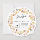 Herbstfeuer | Erntedank - Abendessen Einladung (Vorderseite)