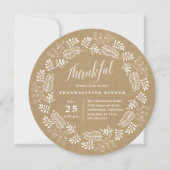 Herbstfeuer | Erntedank - Abendessen Einladung (Vorderseite)