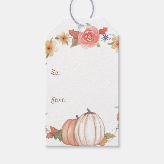 Herbstfeuer Geschenkanhänger (Vorderseite)